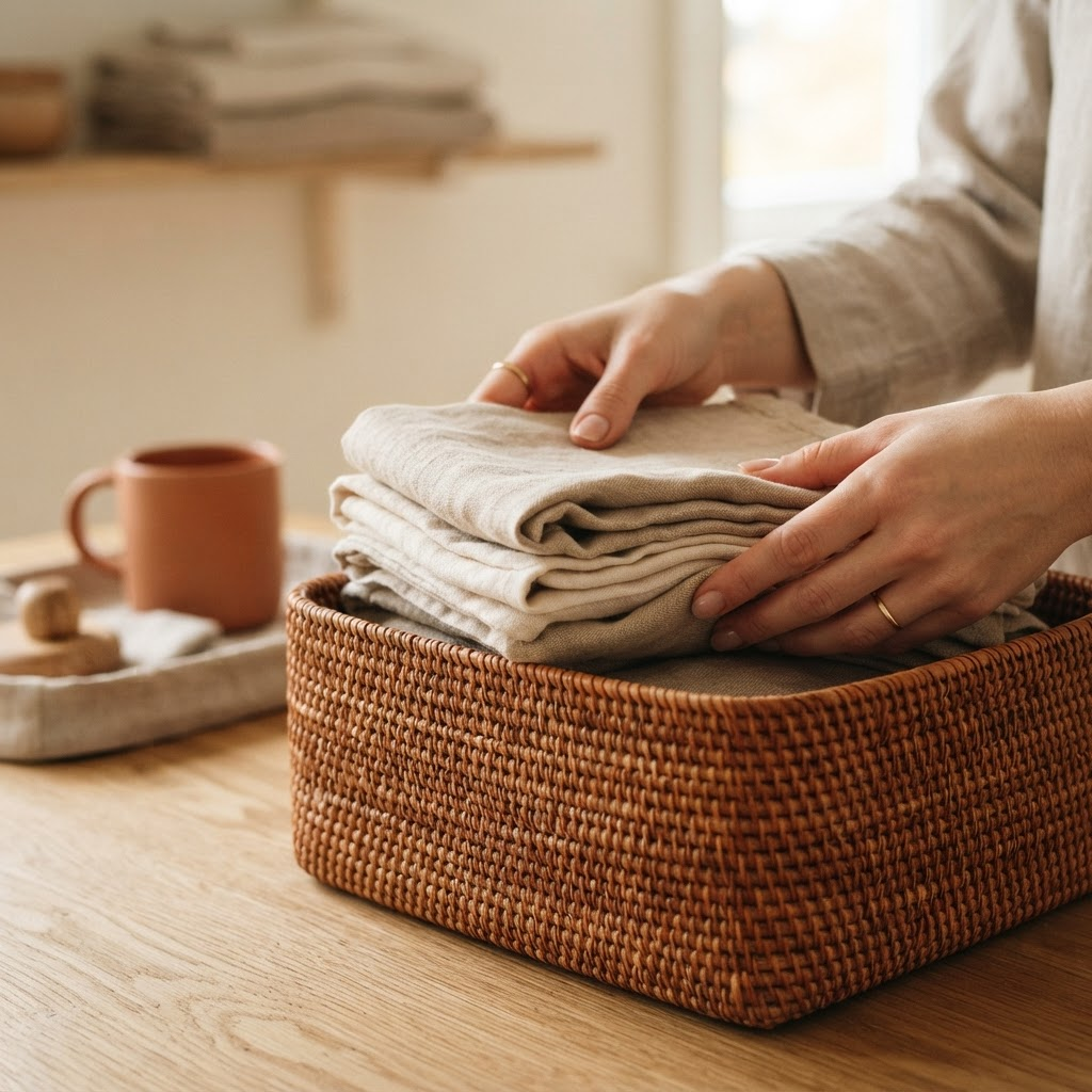 Close-up detail of the Countertop Vanity Organiser Tray